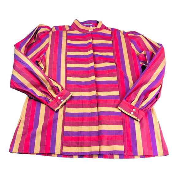 NWT Levi Strauss & Co Womens Striped Western Button Blouse Multicolor Size 8 - Picture 1 of 7